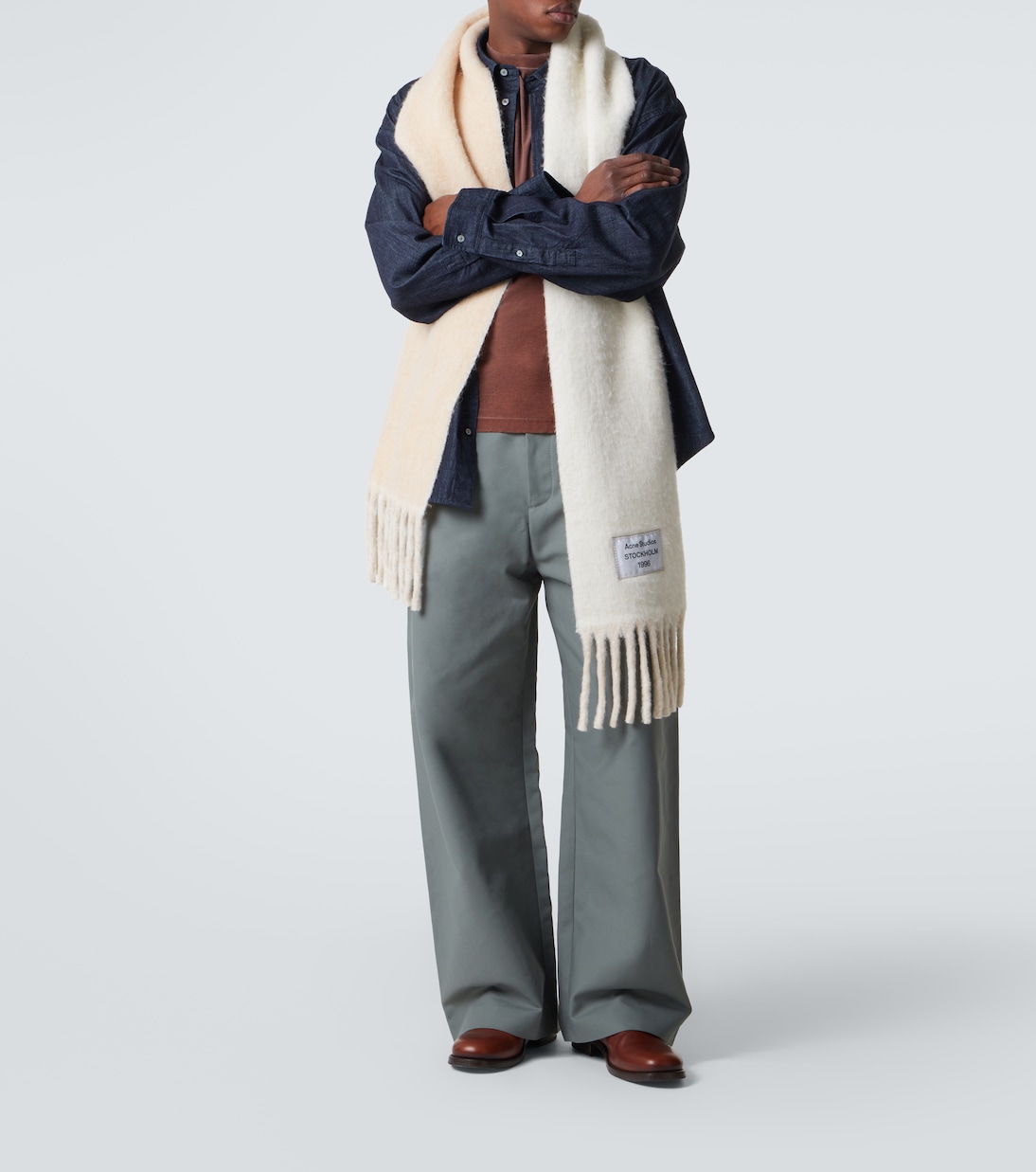 Cotton satin wide-leg pants | Acne Studios