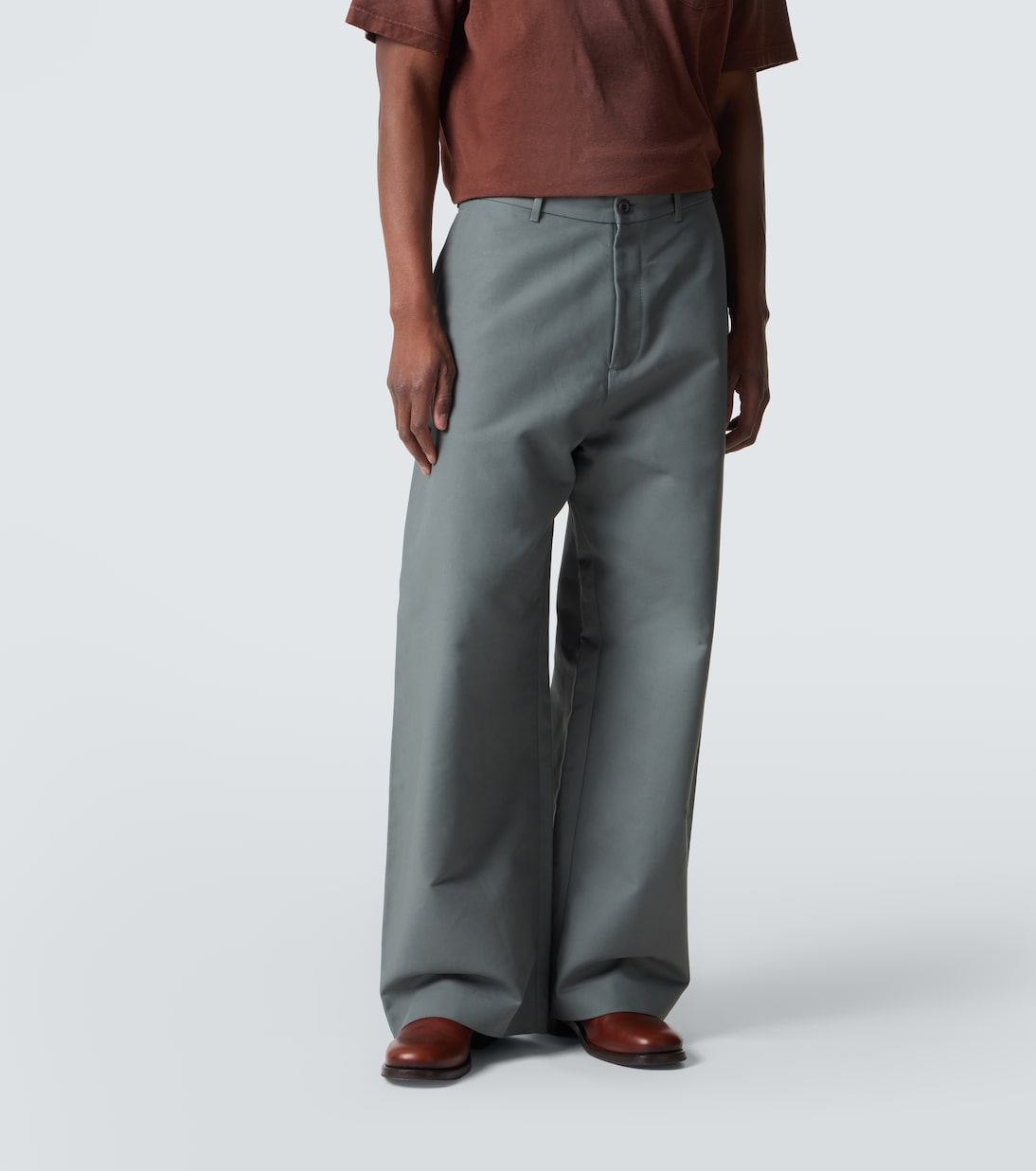Cotton satin wide-leg pants | Acne Studios