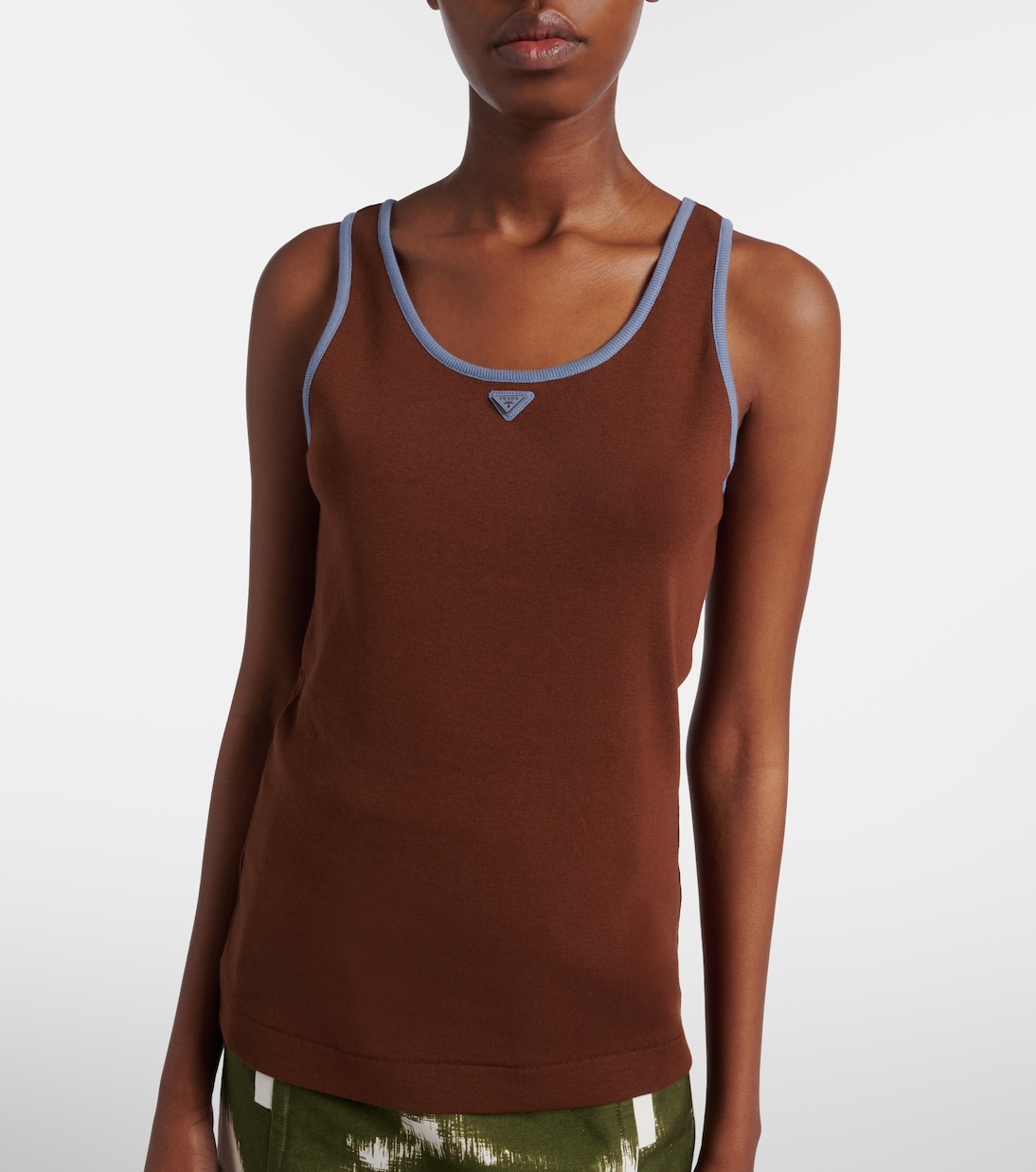 Cotton jersey tank top | Prada