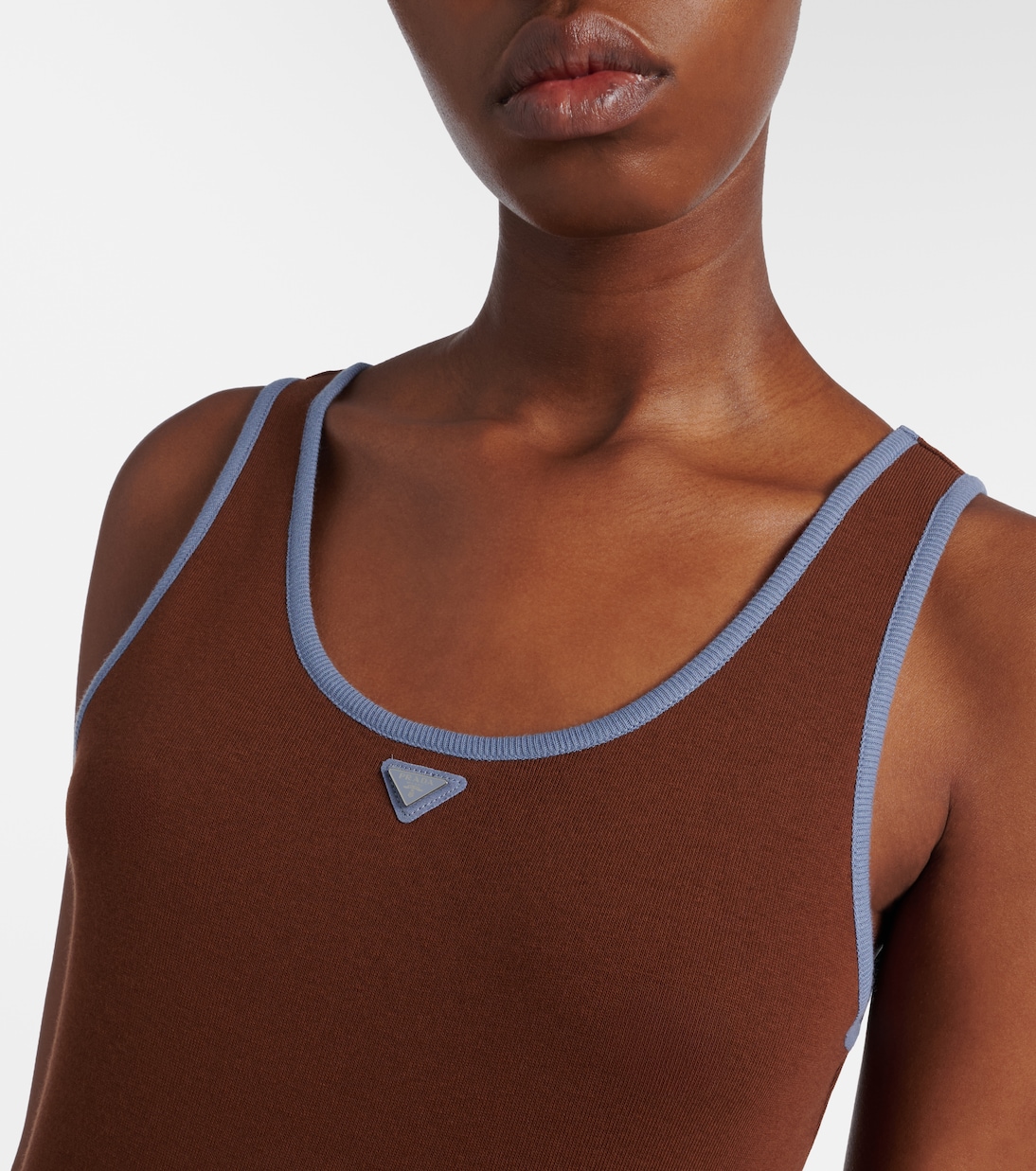 Cotton jersey tank top | Prada