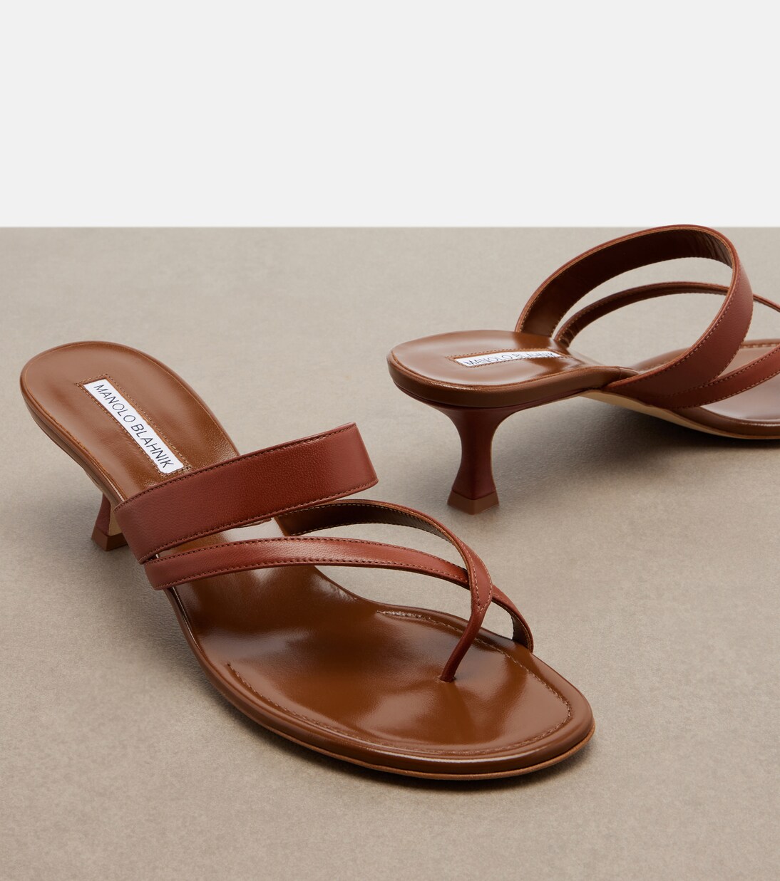 Susa leather thong sandals | Manolo Blahnik