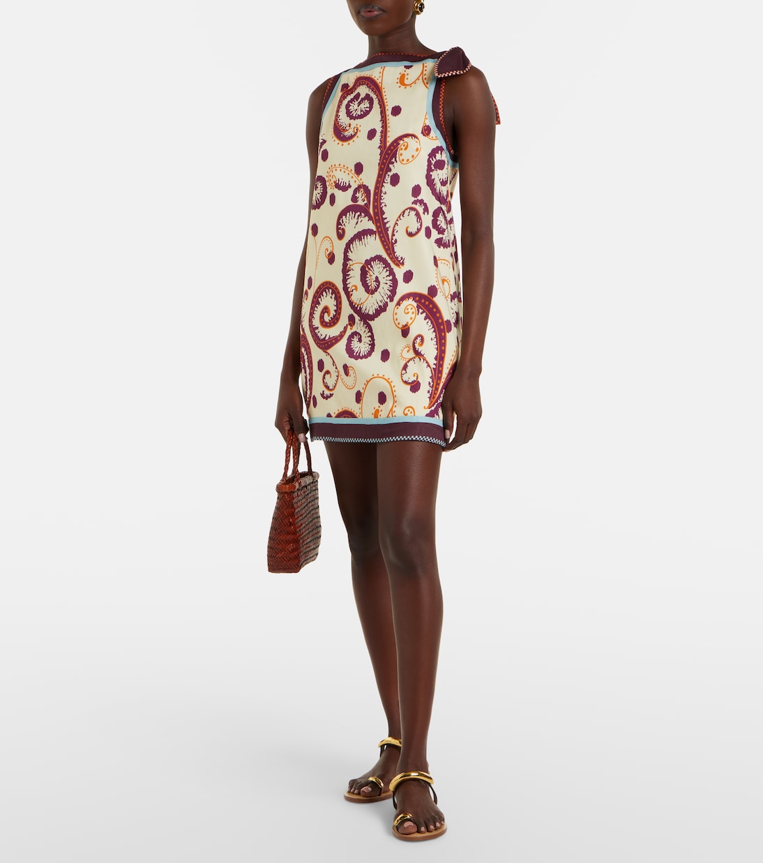 Wilson printed linen and silk minidress | Alémais
