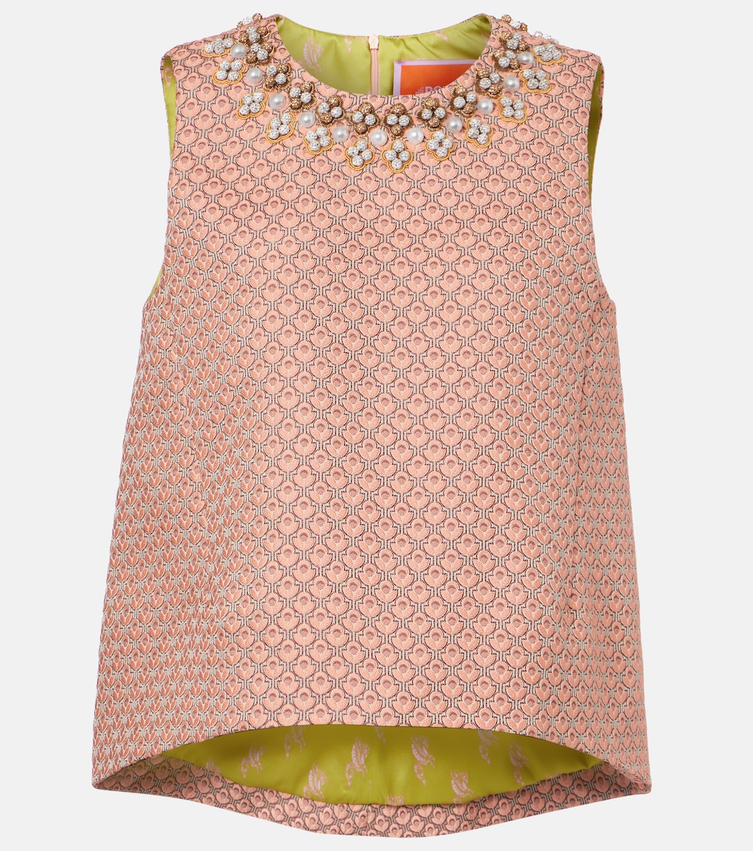 Top La Scala de jacquard floral adornado | La DoubleJ