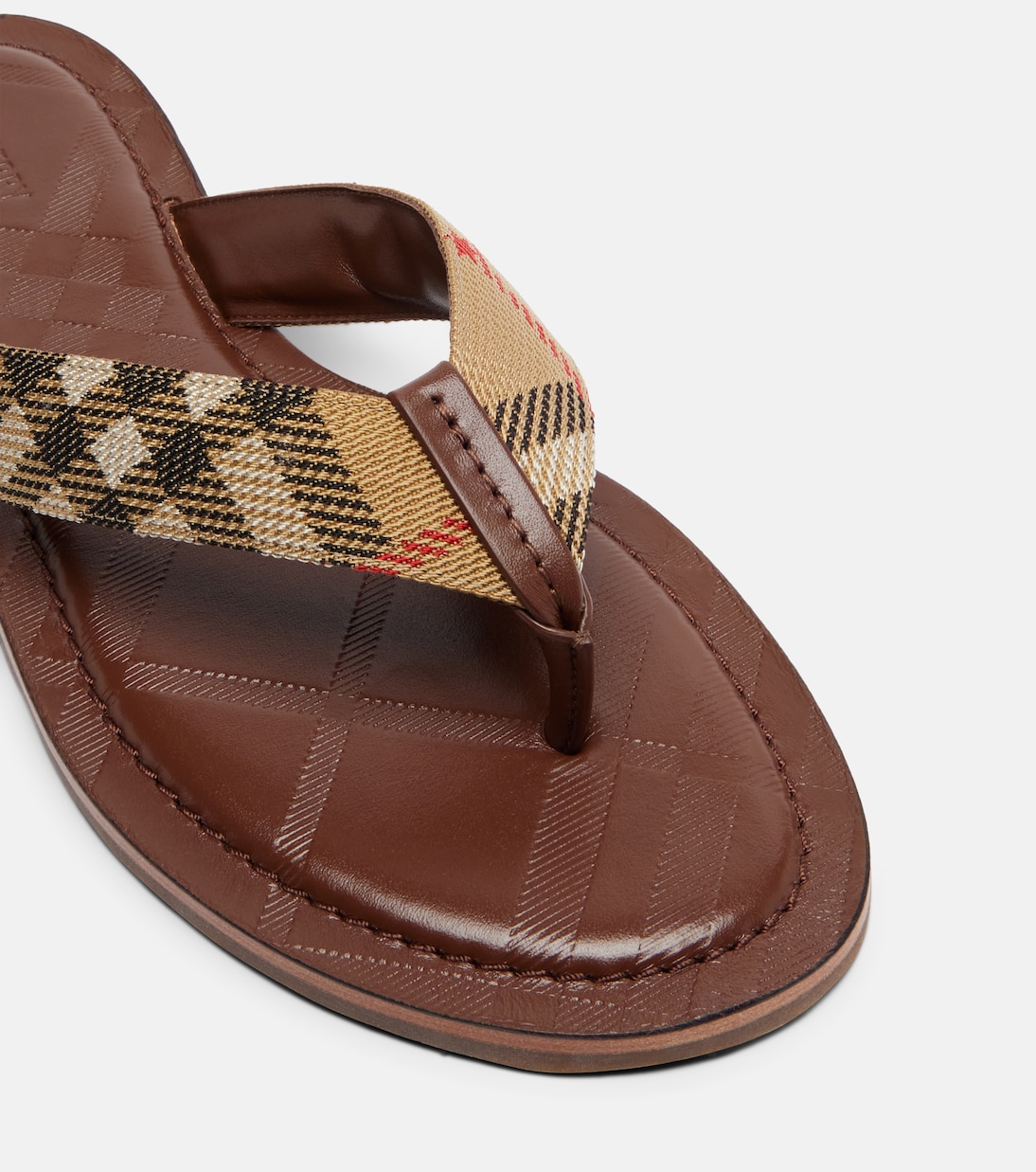 Pavilion Buberry Check thong sandals | Burberry