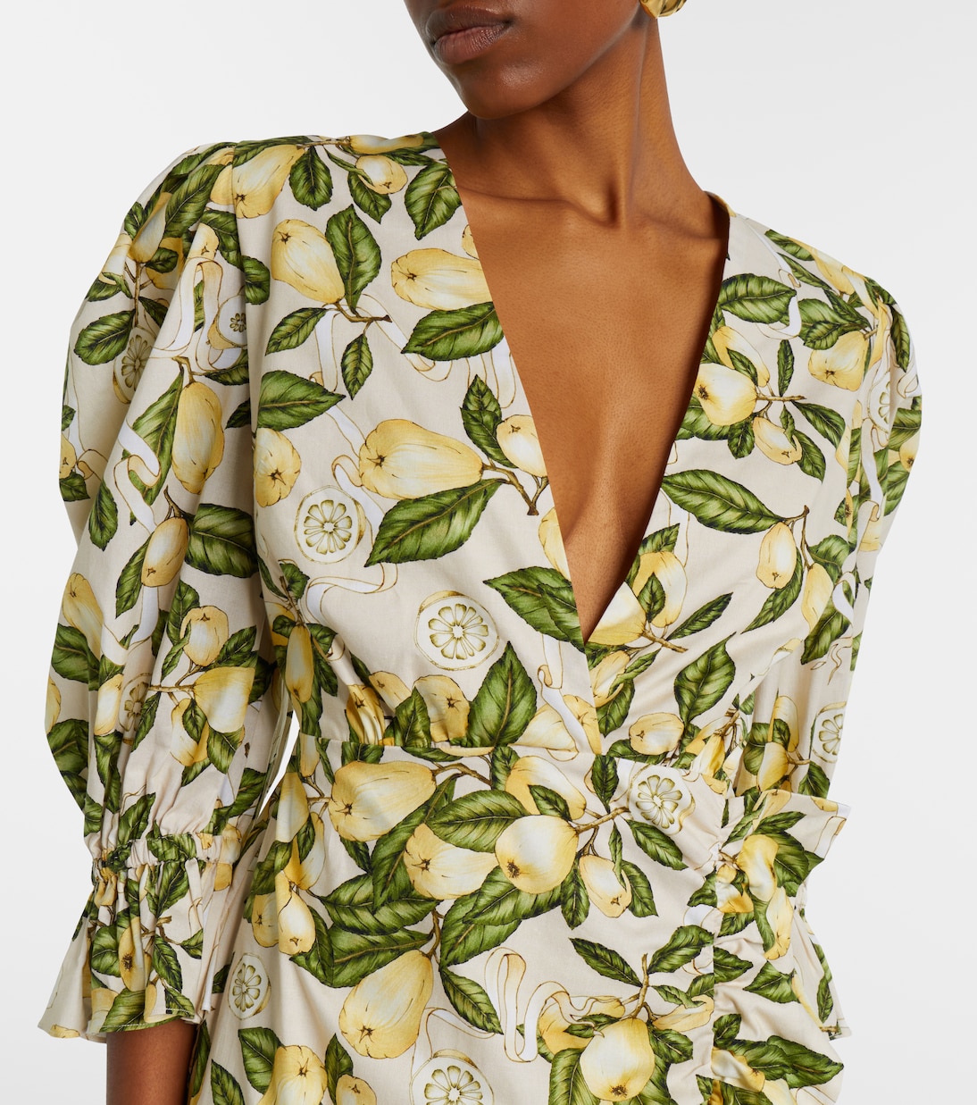 Robe imprimée en coton mélangé | Adriana Degreas