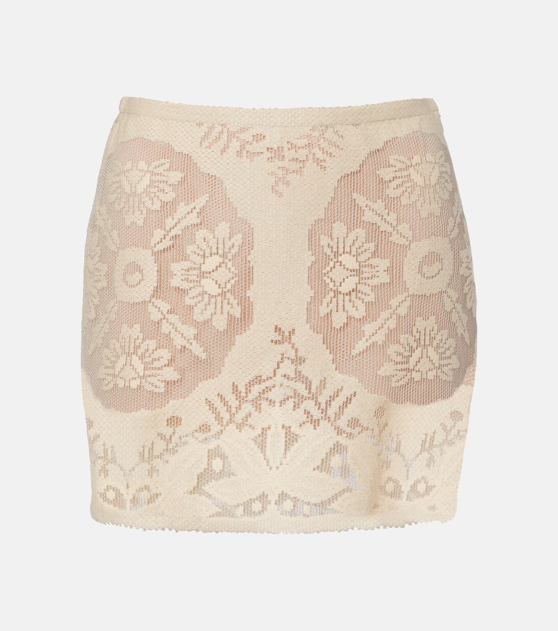 Floral cotton-blend miniskirt | Valentino