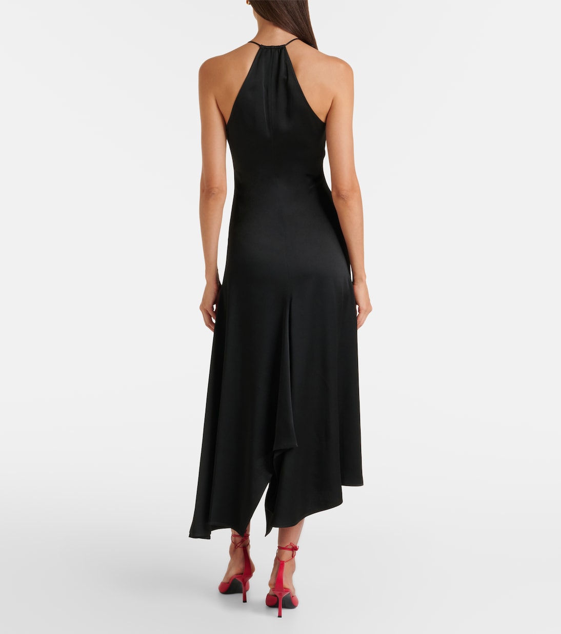 Asymmetrisches Midikleid aus Crêpe | Victoria Beckham