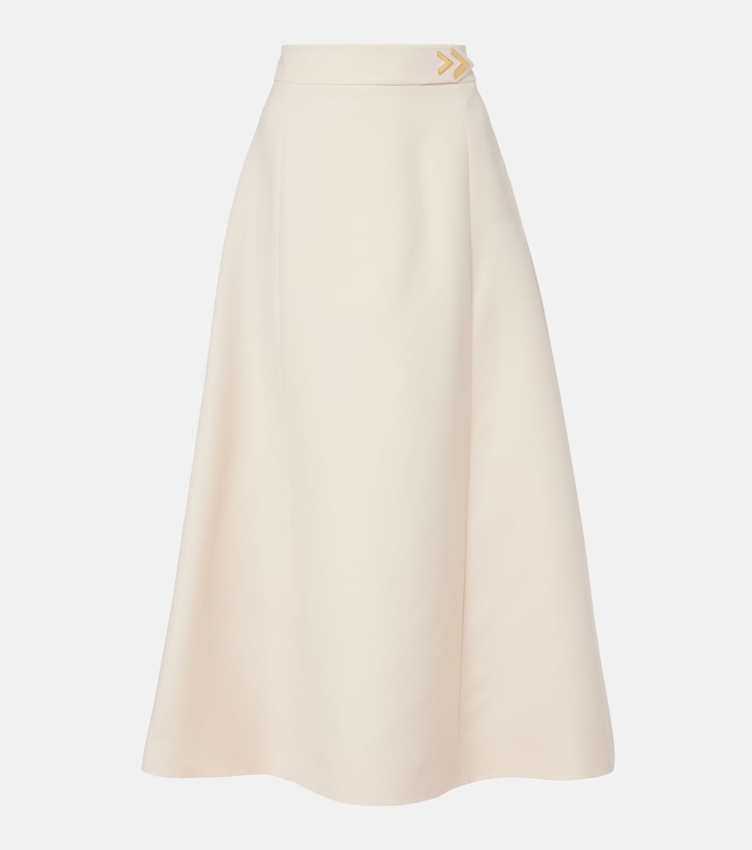 VGold Crepe Couture midi skirt | Valentino