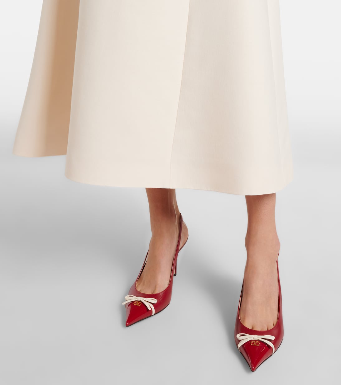 VGold Crepe Couture midi skirt | Valentino