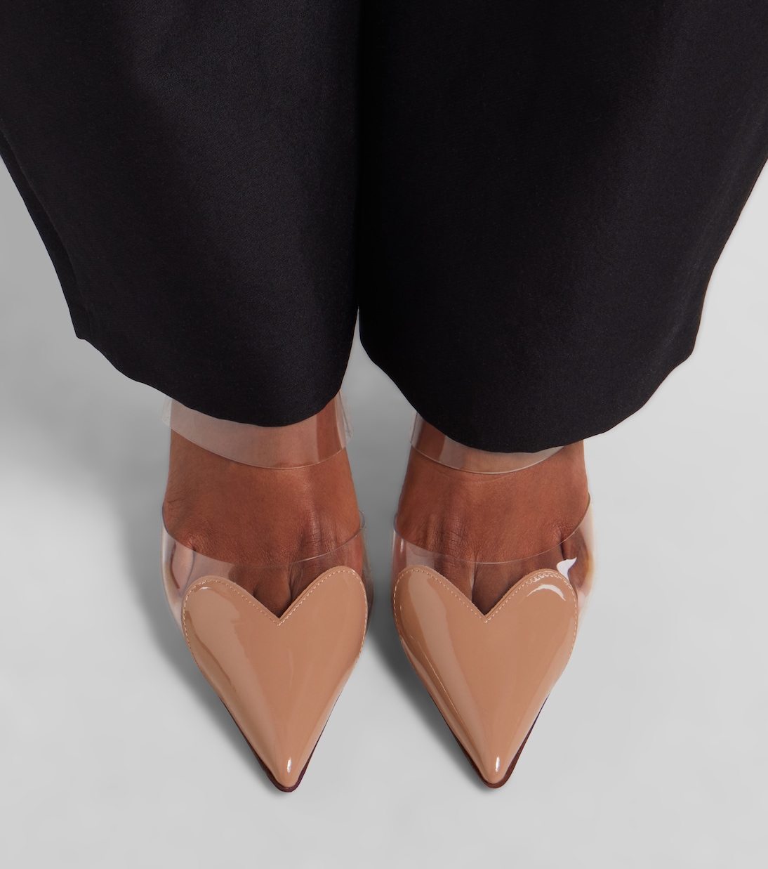 Le Cœur patent leather and PU mules | Alaïa