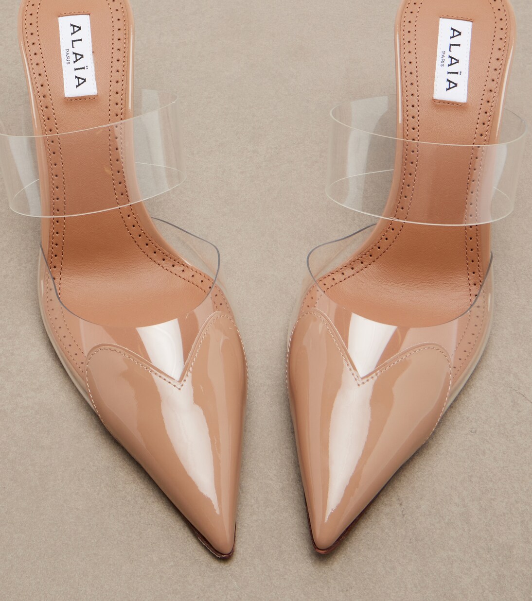 Le Cœur patent leather and PU mules | Alaïa