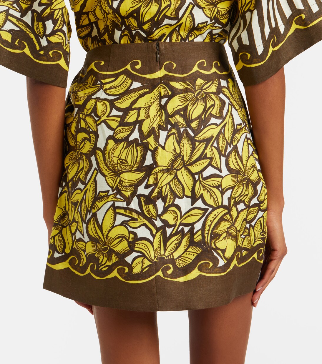 Mona printed hemp wrap skirt | Alémais
