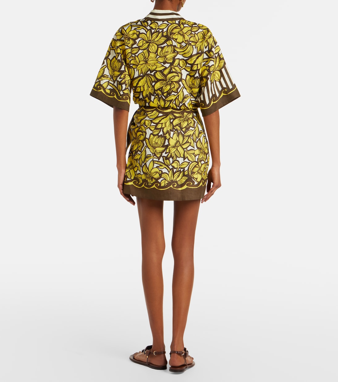 Mona printed hemp wrap skirt | Alémais