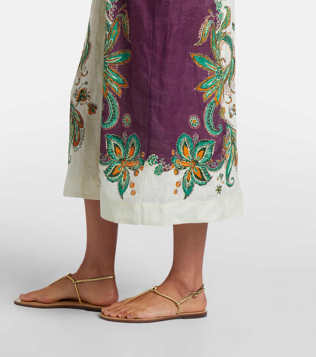 Vestido camisero Ruthie de lino estampado | Alémais