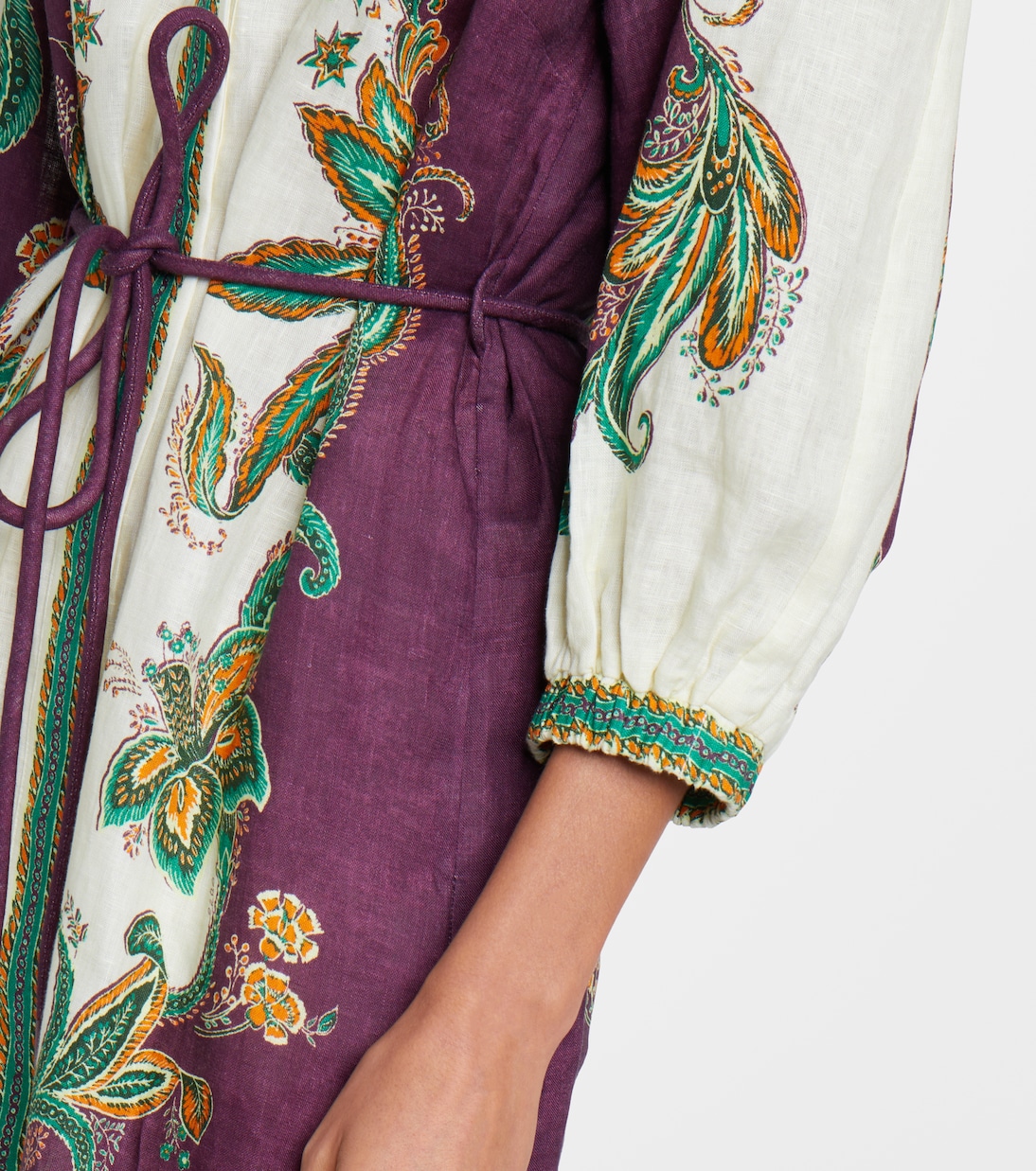 Vestido camisero Ruthie de lino estampado | Alémais