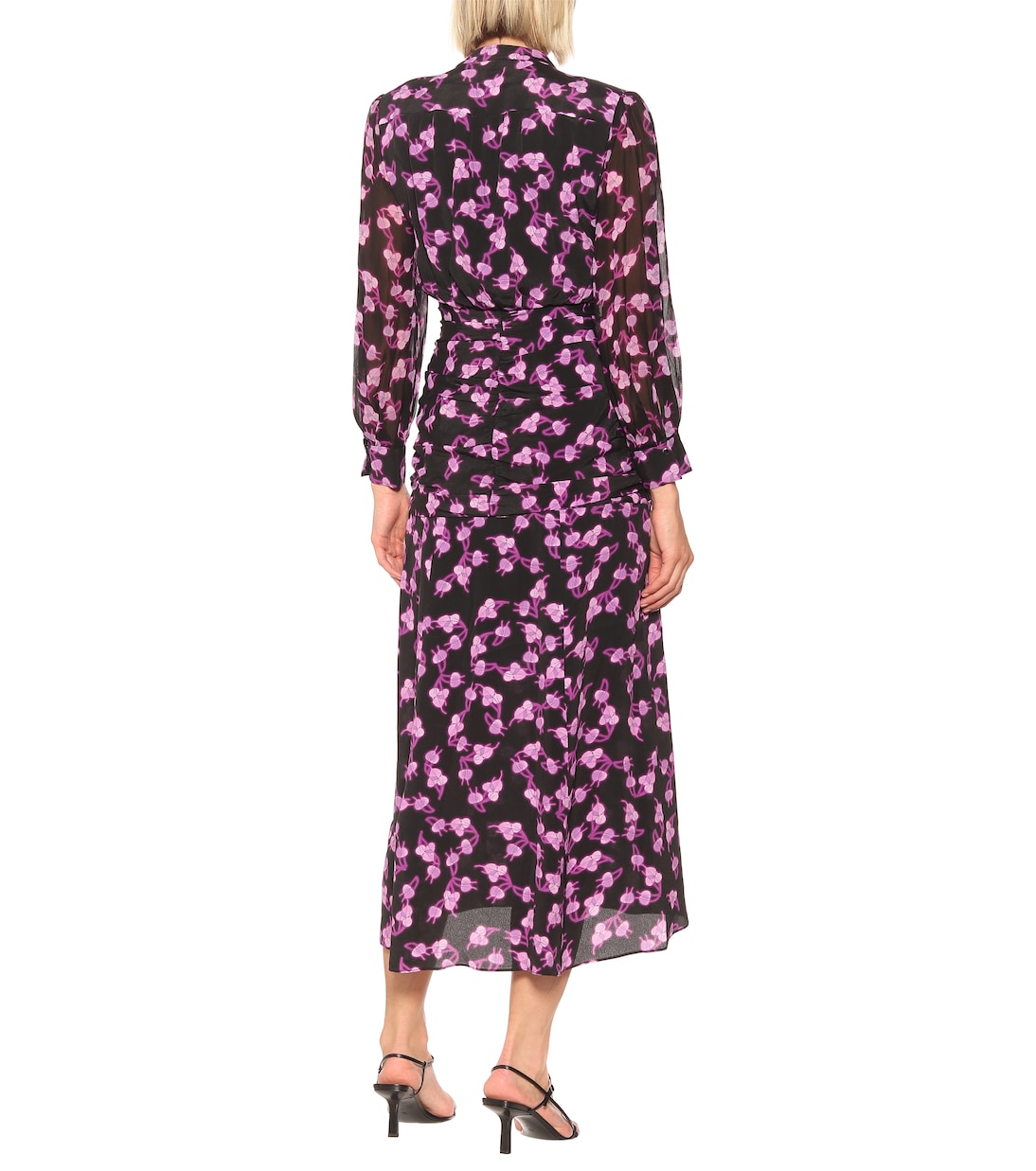 Robe chemise midi Radiant Leaves imprimée en soie mélangée | Dorothee Schumacher