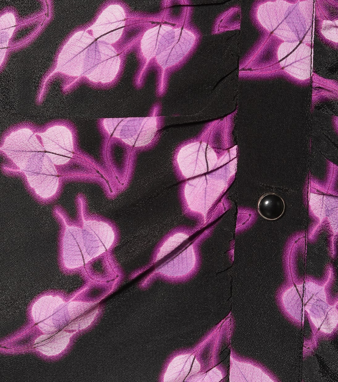 Robe chemise midi Radiant Leaves imprimée en soie mélangée | Dorothee Schumacher