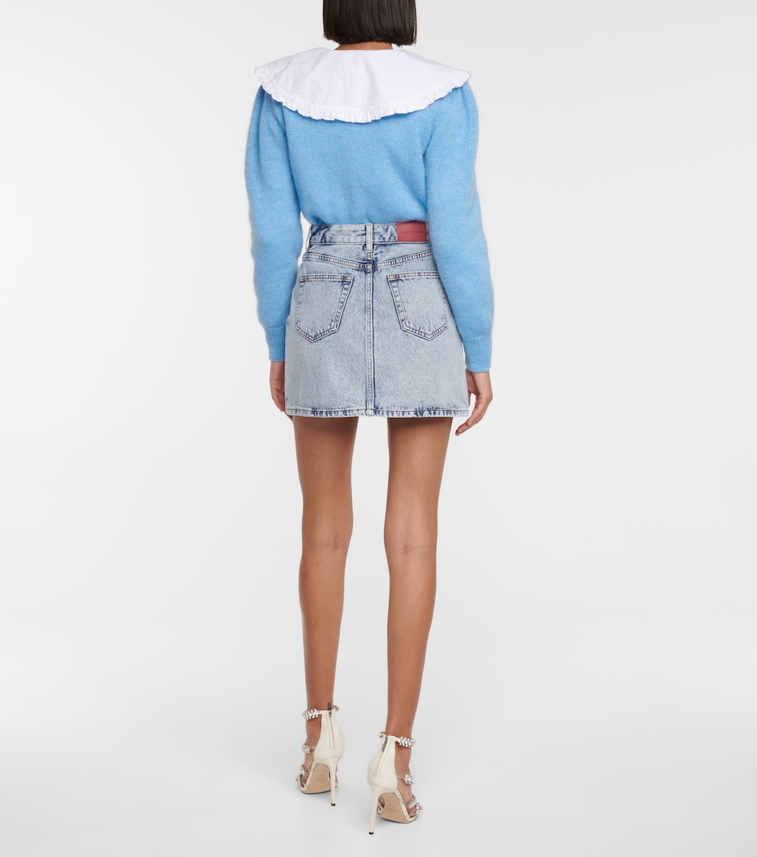 High-Rise-Jeansrock | Alessandra Rich