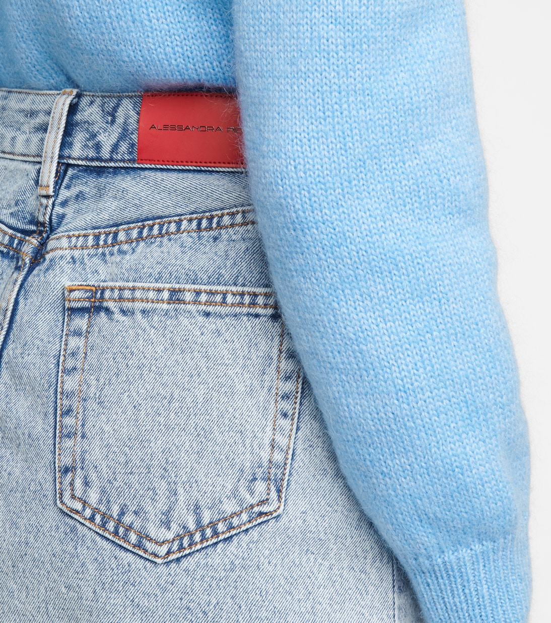 High-Rise-Jeansrock | Alessandra Rich