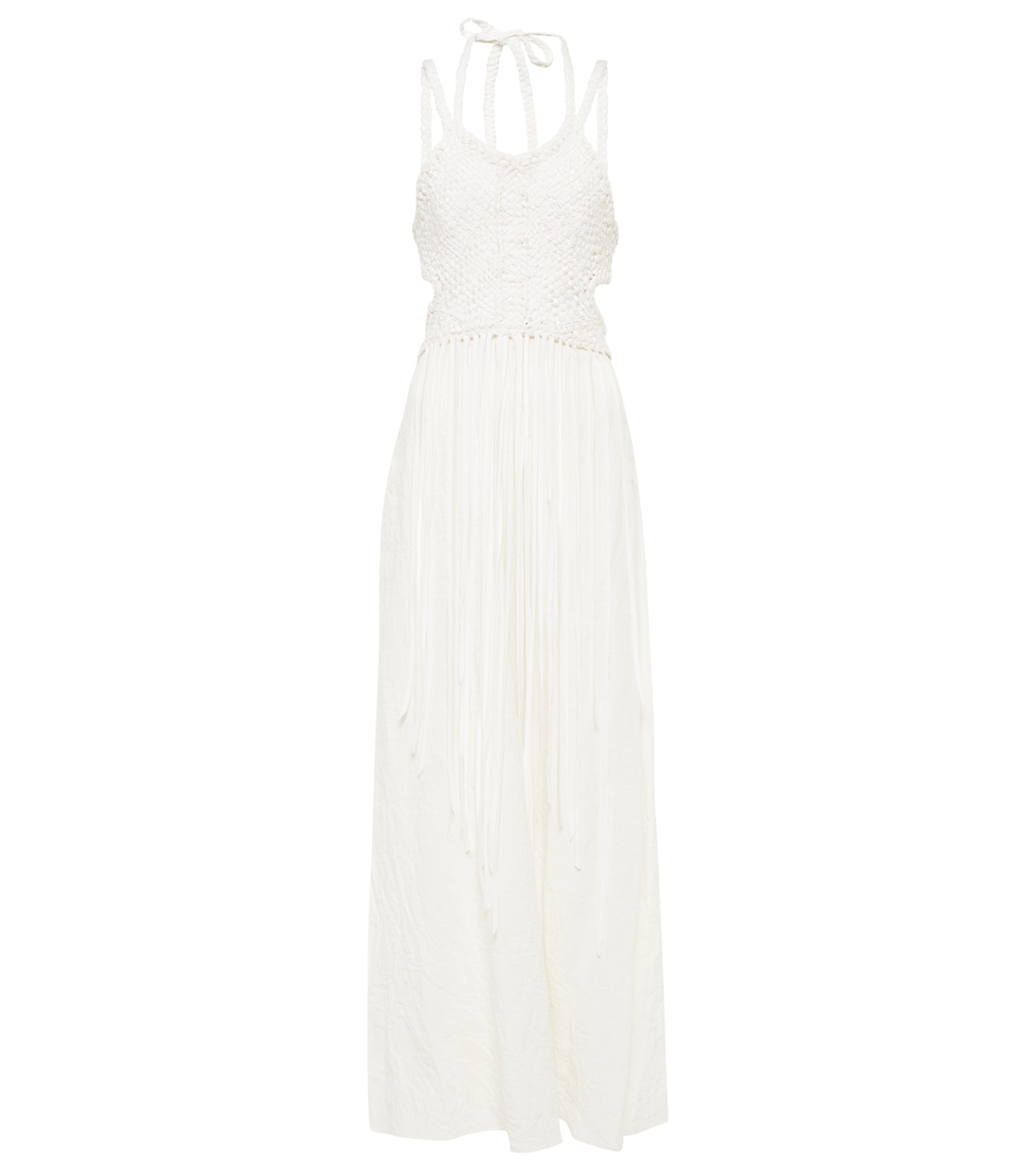 Maxikleid aus Seide und Leinen | Chloé