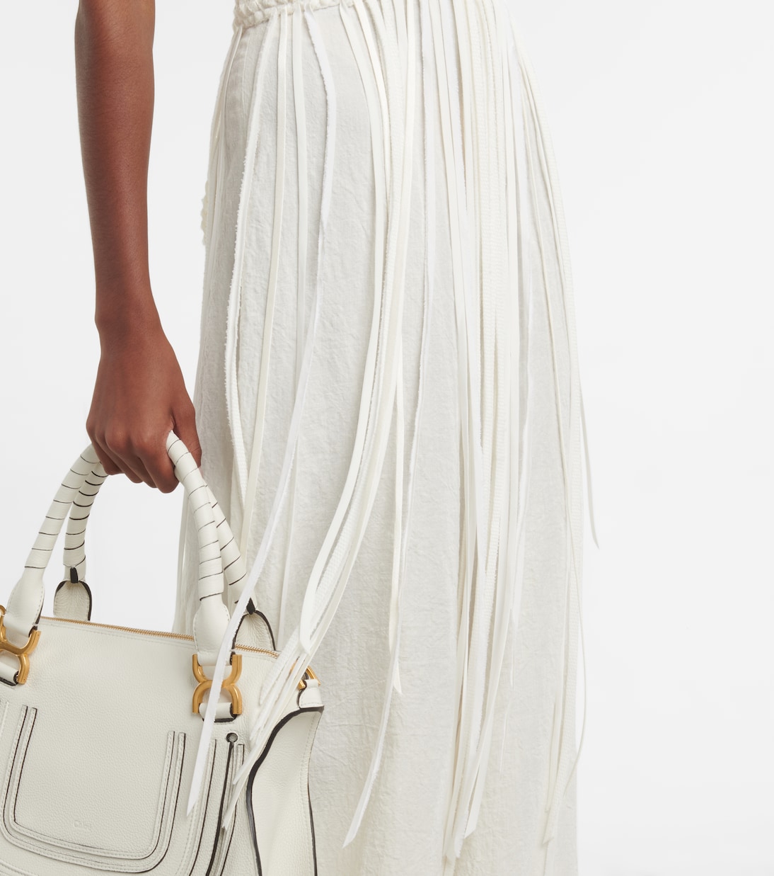 Maxikleid aus Seide und Leinen | Chloé