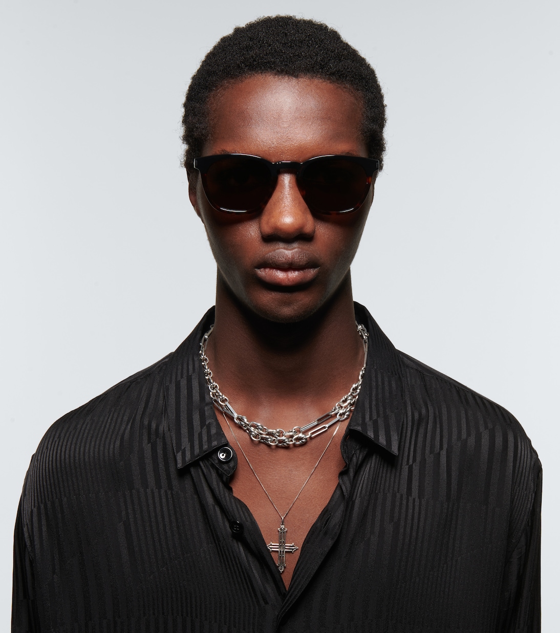 Round acetate sunglasses | Saint Laurent