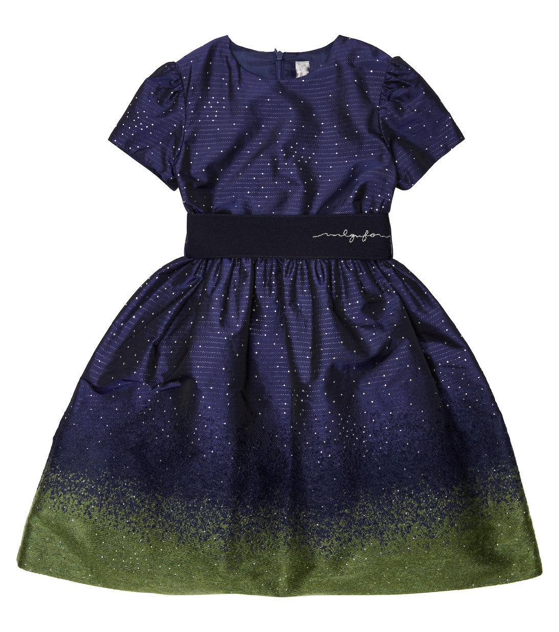 Glitter-embellished satin dress | Il Gufo