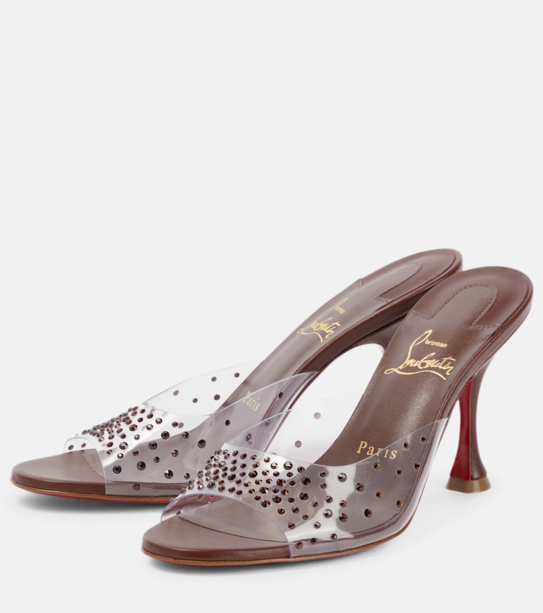 Nudes Degramule embellished mules | Christian Louboutin