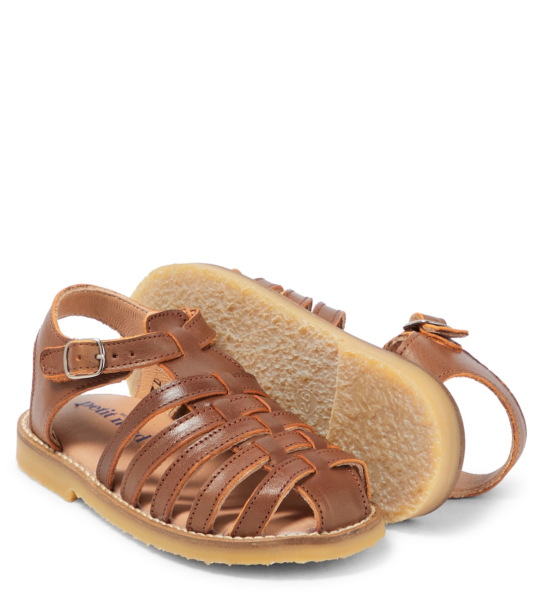 Braided leather sandals | Petit Nord