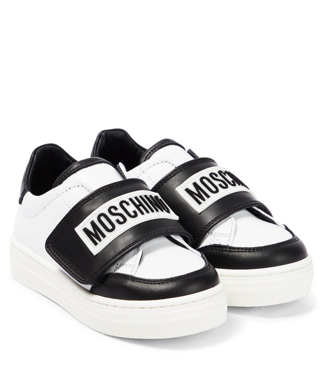 Logo leather sneakers | Moschino Kids