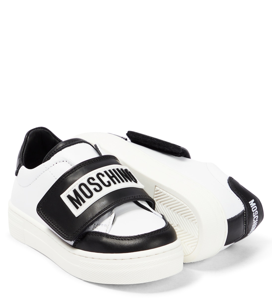 Logo leather sneakers | Moschino Kids
