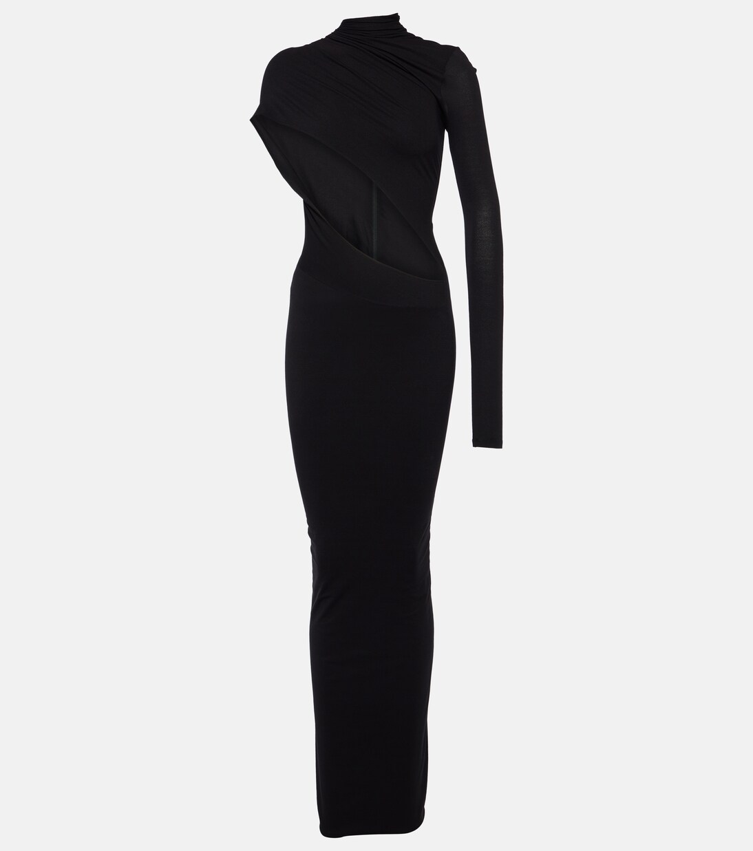 Asymmetric cutout jersey gown | LaQuan Smith