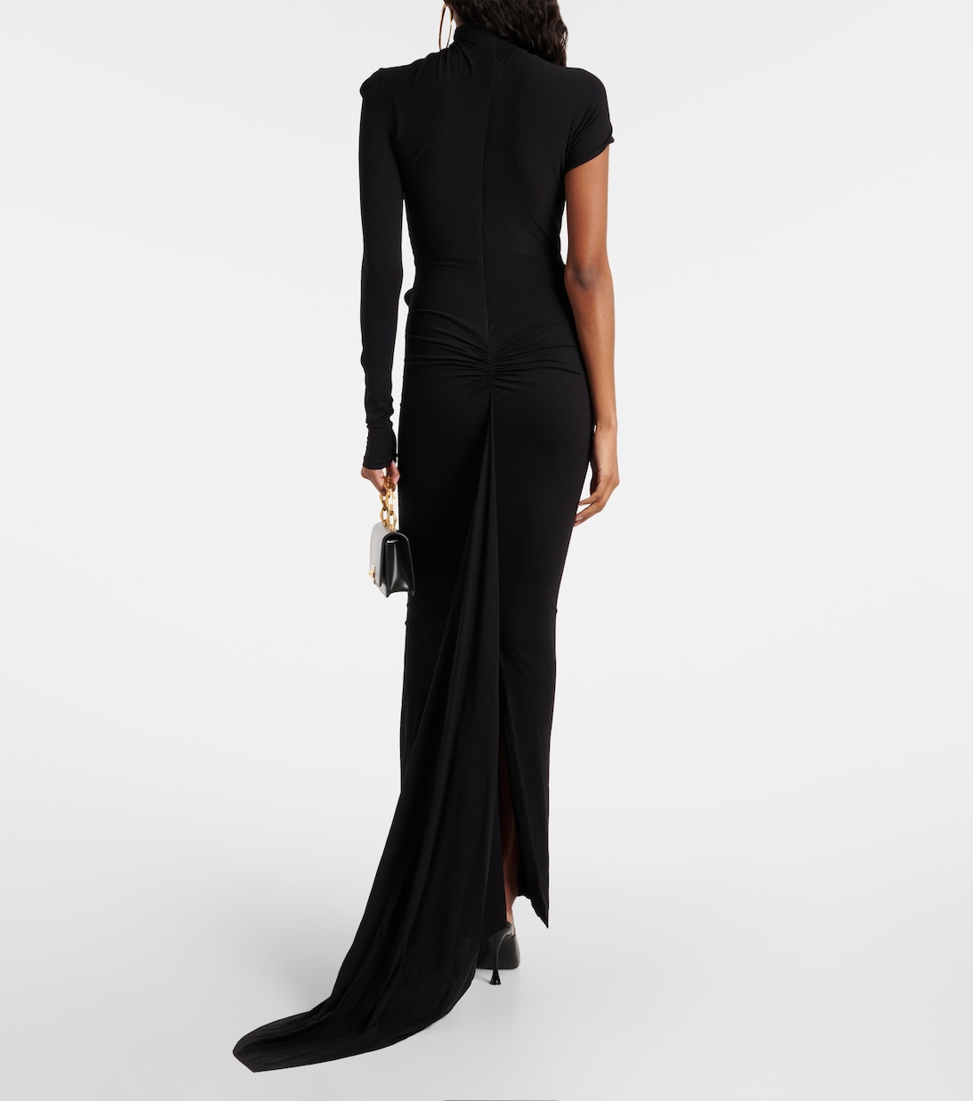 Asymmetric cutout jersey gown | LaQuan Smith