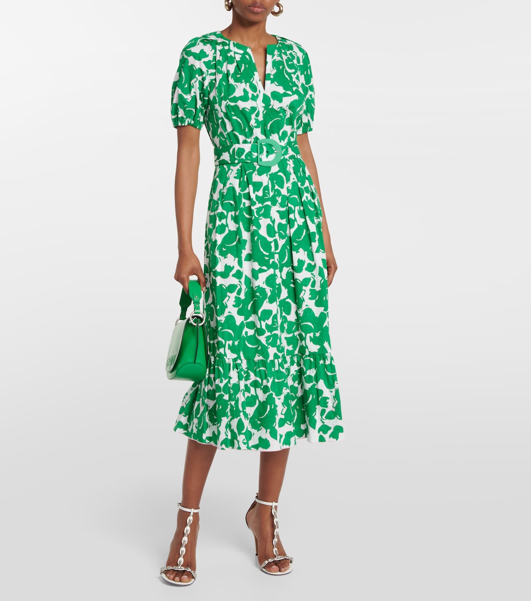 Robe midi Lindy en coton à fleurs | Diane von Furstenberg