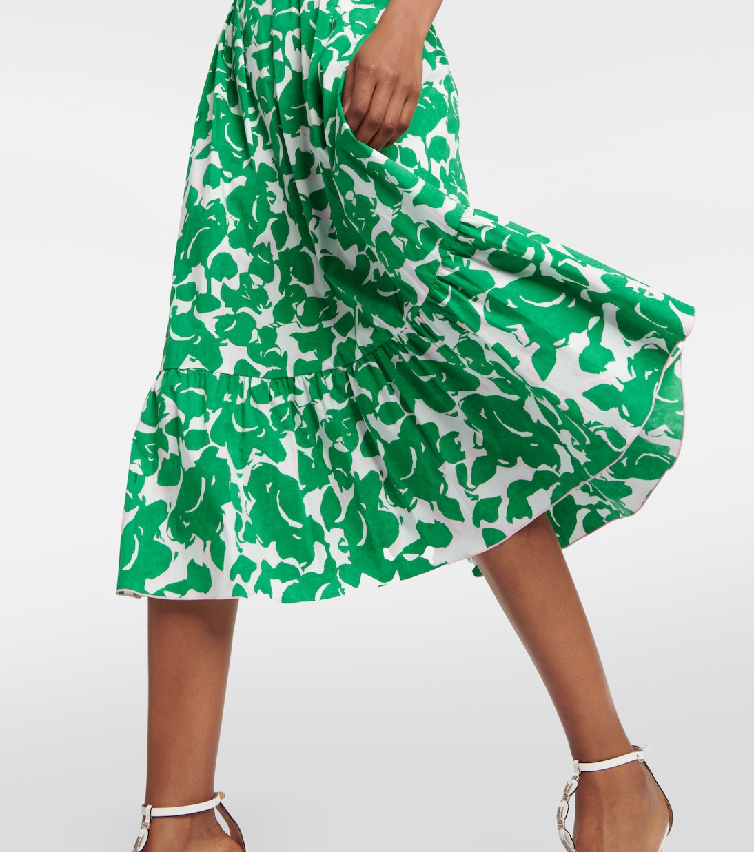Robe midi Lindy en coton à fleurs | Diane von Furstenberg