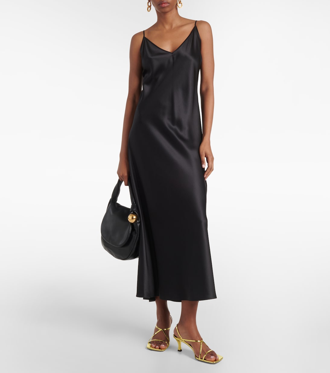 Slingback-Sandalen 60 aus Metallic-Leder | Proenza Schouler