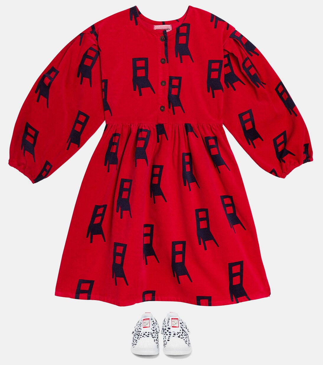 Have A Seat printed velvet dress | Bobo Choses