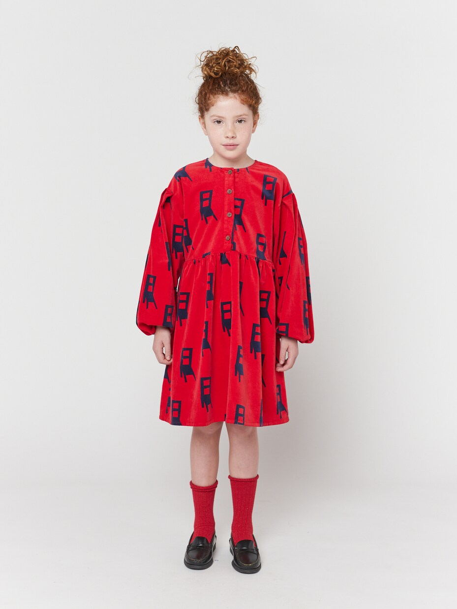 Have A Seat printed velvet dress | Bobo Choses