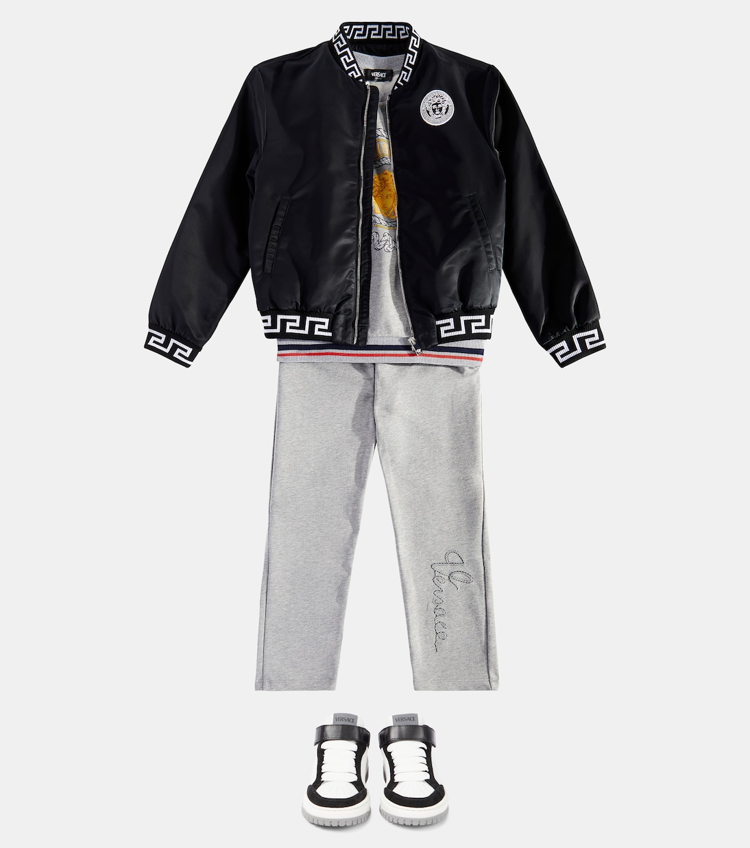 Printed cotton jersey sweatpants | Versace Kids