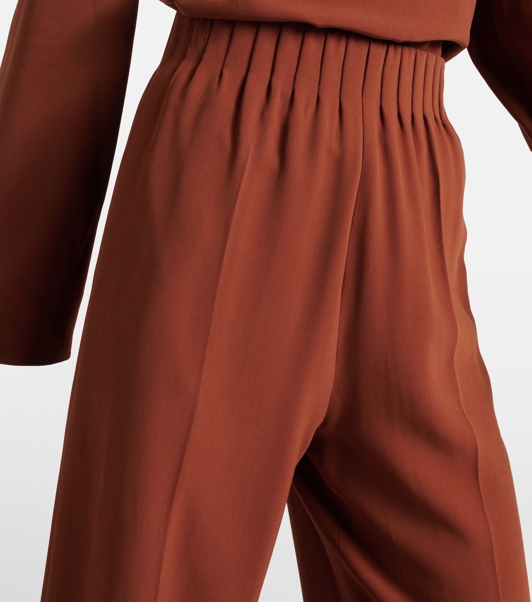 Weite High-Rise-Hose Maud aus Lamé | Fforme