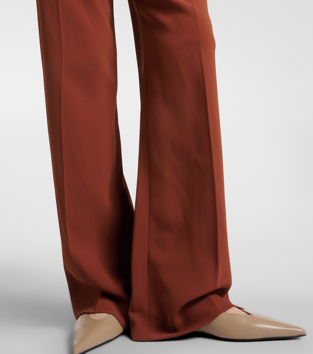 Weite High-Rise-Hose Maud aus Lamé | Fforme