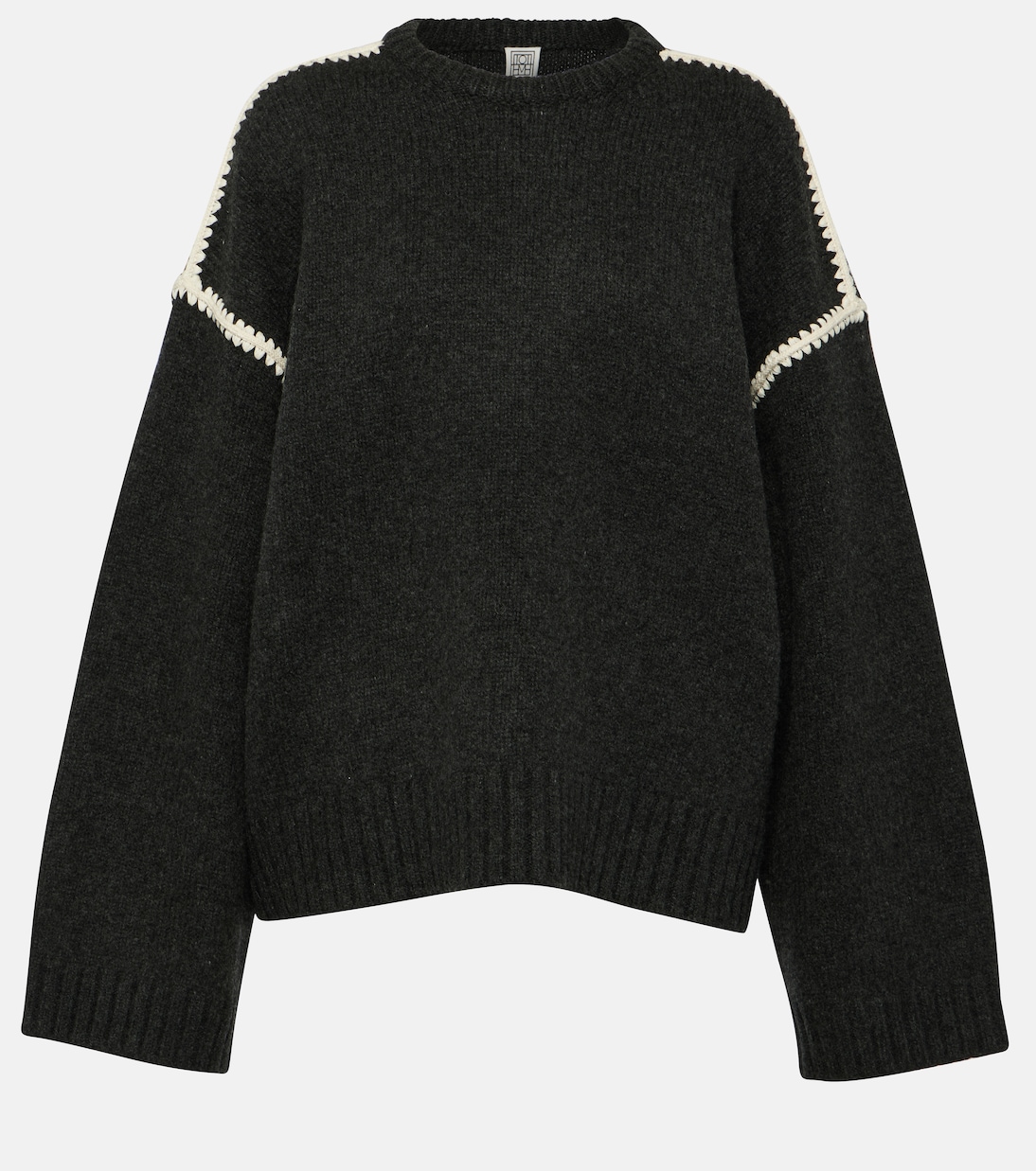 Pull brodé en laine et cachemire | Toteme