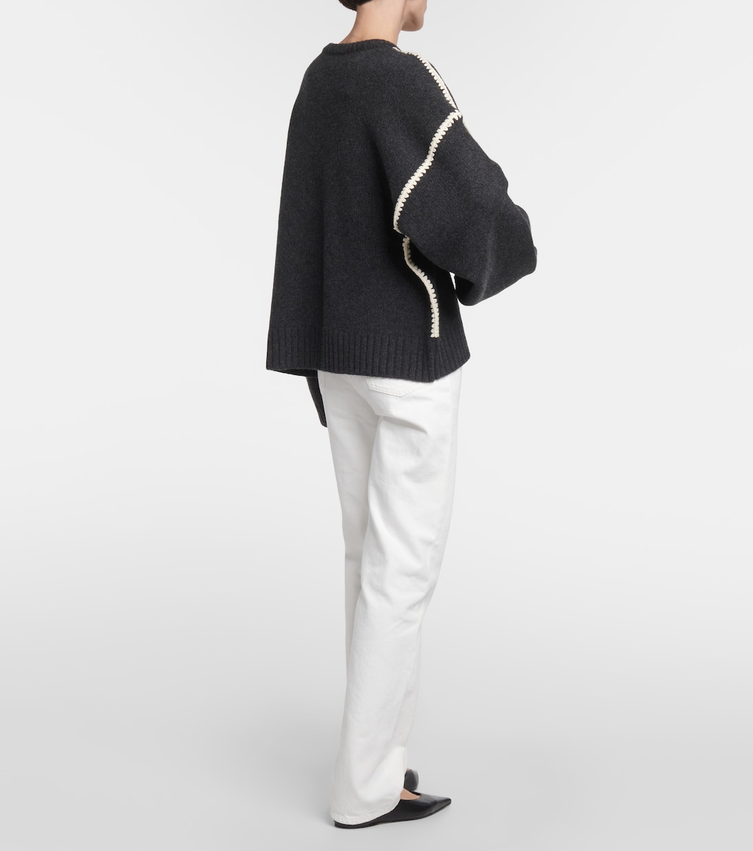 Pull brodé en laine et cachemire | Toteme