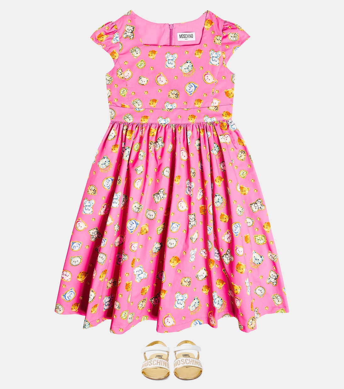 Teddy Bear cotton dress | Moschino Kids