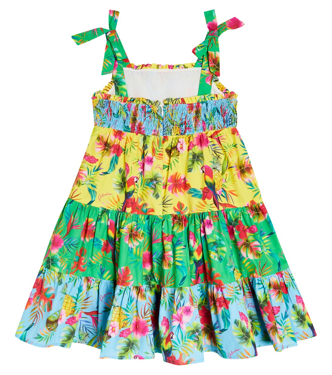 Printed tiered cotton dress | Patachou