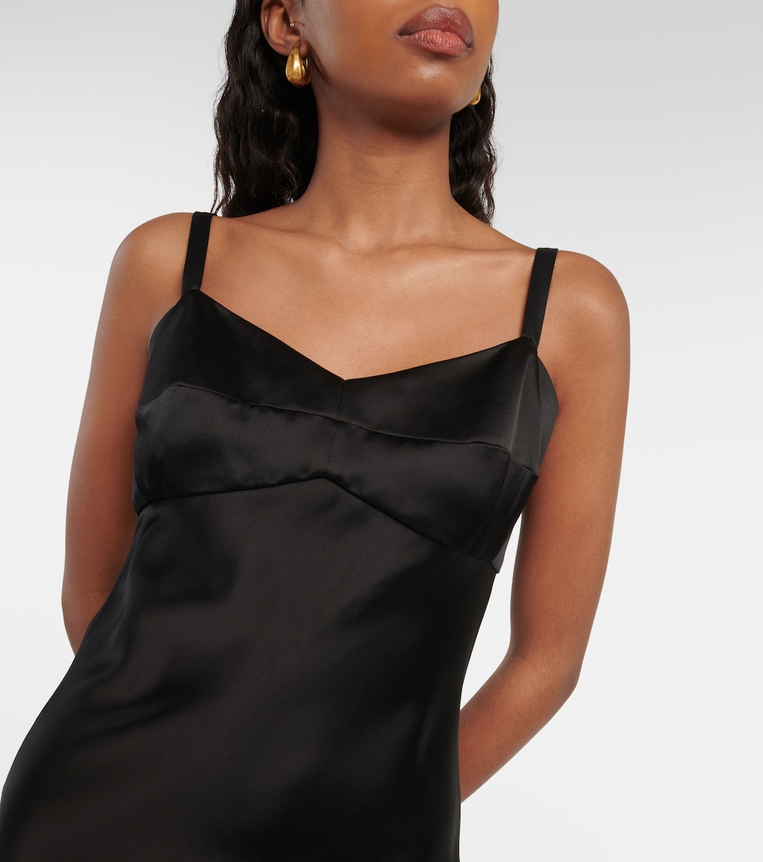 Robe Joely en satin | Khaite