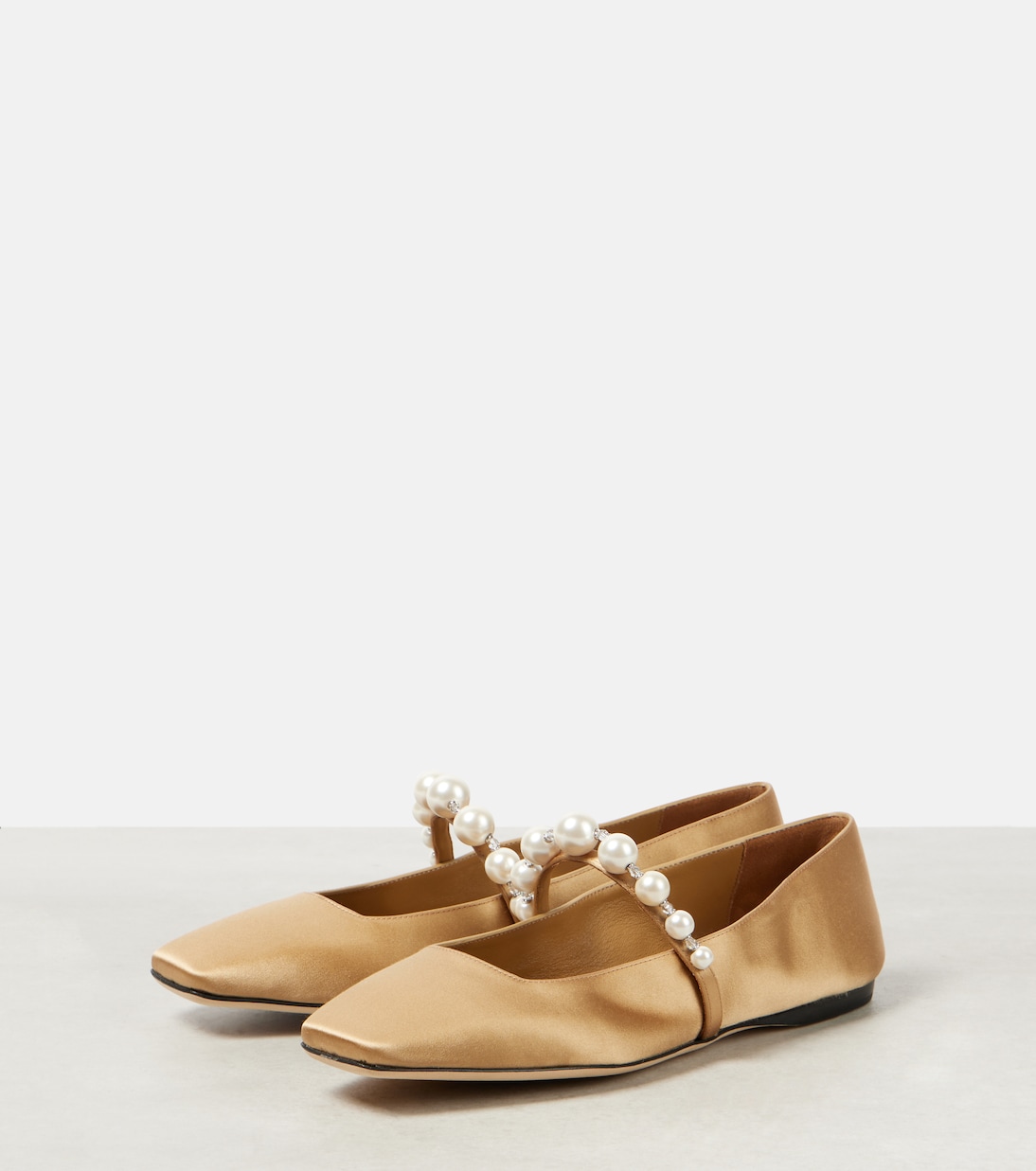 Ade embellished satin Mary Jane flats | Jimmy Choo
