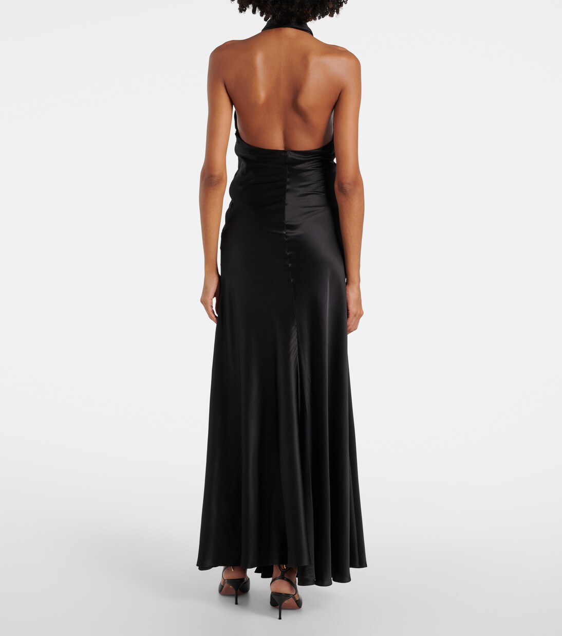 Robe longue en satin de soie à fleurs | Rodarte