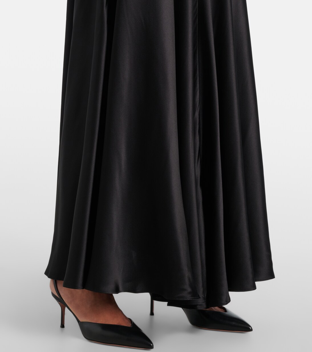 Robe longue en satin de soie à fleurs | Rodarte