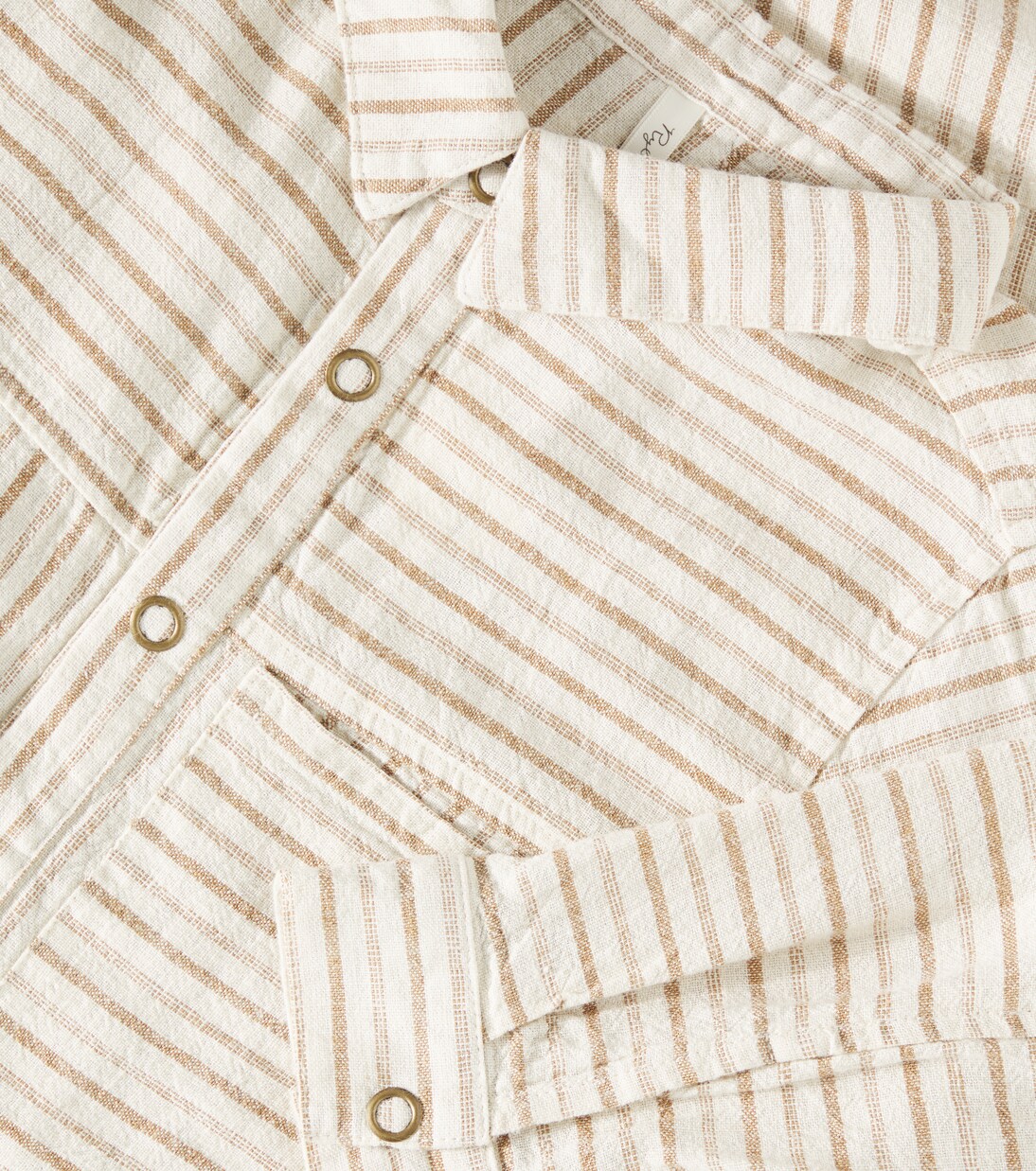 Walker pinstripe linen-blend shirt | Rylee + Cru